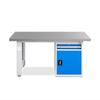 Mesa de trabajo de sobremesa de acero inoxidable banco de trabajo de alta resistencia taller banco de operación antiestática embalaje inspección mesa de mantenimiento con cajón
