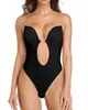 Ropa interior europea y americana hermosa de una pieza para la espalda, Sujetador sexy de una pieza, Espalda grande descubierta, Senos grandes, Sujetador pequeño, Vestido de noche formal