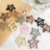 Coleção de grampos de cabelo de estrela de cinco pontas de celebridades on-line, clipe lateral fofo, clipe BB, grampo de cabelo de estrela pingando simples dopamina