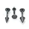 F136 Titanio Negro Rosca Externa Clavo de Espiga Clavo de Labio Clavo de Nariz Clavo de Ceja G23 Aleación de Titanio Joyería para Piercings Accesorios