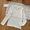 Ropa para niñas: Camiseta de manga larga, prenda básica, nuevo estilo de otoño, cuello semi-alto, top para niños, ropa Clase A para bebés niñas