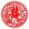 Adesivo Grande de Personagem Xi com Eletrostática Decoração de Quarto de Casamento Suprimentos para Celebração de Casamento Adesivo de Vidro com Duplo Personagem Xi Recorte de Papel Adesivo de Porta de Casamento com Personagem Xi
