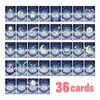 Cielo Estrellado Gato Lindo Anhelo Confesión Tarjetas 36 Tarjetas de Citas Soñadoras Material de Diario Postales Decorativas Transfronterizo Nuevo Estilo