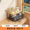 Estante de almacenamiento para máquina de café de escritorio, organizador tipo cajón, organizador para encimera de mesa de comedor, portasnacks, bolsitas de té, café y tazas