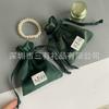 Bolsillo de Terciopelo Lisi en stock Bolso de Mano de Terciopelo Verde Oscuro Empaque de Regalo Cosmético Instrumento de Belleza Bolsa de Terciopelo