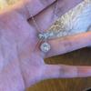 Collar de Lazo de Azúcar de Diamante Exquisito de Diseño Nicho Estilo Japonés-Coreano para Mujer Cadena de Clavícula Explosiva Dulce de Alta Gama Lujosa Ligera