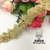Link Total 4,5-13cm Renda Dourada Osso de Boi Duro Renda de Osso Renda para Vestido de Noiva Roupas de Performance Acessórios de Renda
