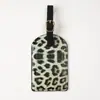 Portapasaporte de Cuero Sintético Bolsa Multifuncional para Documentos de Viaje Cubierta Protectora para Pasaporte de Viaje y Boleto de Aerolínea Estilo Estampado de Leopardo