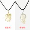 Colgante de Piedra Bruta de Cristal Natural con Envoltura de Alambre, Accesorio de Collar de Piedra de Amatista Fluorita Rosa y Blanca Europea y Americana, Citrino