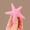 Acessório de Cabelo Estilo Ins Fashion Estrela do Mar Doce e Cool para Mulheres, Presilha Lateral Colorida Tridimensional, Ornamento de Cabelo Versátil Doce e Moderno