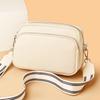 Bolso de Cámara Tridimensional Nuevo Sencillo Versátil para Mujer Moda Cuero Genuino Gran Capacidad Bolso para Teléfono Móvil Bandolera Cruzado Bolso para Madre