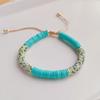 Pulsera de Cerámica Suave Verde Apilada Multicapa con Cadena de Nariz de Cerdo, Mismo Estilo que las Celebridades de Internet, para Mujer, Transfronteriza en Europa y América