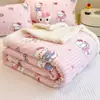 Manta de Pelúcia Leite Dupla Face Classe A com Forro de Lã Lençóis Grossos de Cama Manta de Veludo Coral de Inverno Manta para Cochilo de Dormitório/Escritório