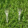Decorações de Halloween Mãos de Plástico Simuladas Ossos Esqueleto Estaca de Jardim de Halloween Mão de Fantasma Adereços de Decoração Ornamentos
