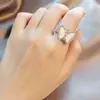 Anel de borboleta de concha feminino moda personalidade doce abertura requintado Anel de rede vermelha estudante tendência vendas diretas da fábrica
