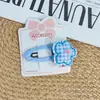 Lindo y Fresco Tela Infantil Cuadros Estrella Estilo Coreano Pinza para el Cabello de Niña Pinza para el Cabello Pinza Bb Accesorio para el Cabello
