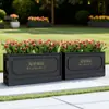 Caja de Flores de Hierro Forjado para Exteriores Personalizada Caja de Luz Combinada Canaleta para Flores Restaurante Tienda de Té con Leche Asientos Exteriores Bancos Separadores Maceteros para Exteriores
