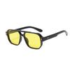 Óculos de Sol Poligonais de Armação Pequena com Lentes Duplas para Arroz, Óculos de Sol Europeus e Americanos, Óculos de Sol Retrô Casuais para Dirigir, Óculos de Sol da Moda