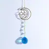 Colgante de cristal para ventana Amazon transfronterizo, atrapasoles, luna, mariposa, carillón de viento, decoración de habitación, colgante, accesorios DIY