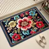 Tapete de piso de diatomeas floral transfronterizo para entrada de casa, resistente a la suciedad y fácil de limpiar, tapete para pies que remueve el polvo para puerta