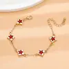 Pulsera de flor de trébol de cinco hojas versátil y de temperamento de gran venta transfronteriza, joyería de pulsera de mujer simple y de alta gama.
