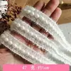 Encaje Ancho de 12 cm Chifón Engrosado Doble Capa Plisado Puño Fruncido Vestido de Muñeca Dobladillo de Falda Larga Adornos