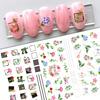 Stickers de uñas de flores de primavera comercio electrónico transfronterizo joyería para uñas hojas stickers de uñas de flores F802-811