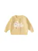 Ropa de punto infantil Bangxuan Huzhou Zhili, suéter de punto dulce para bebé con lazo, suéter de cuello redondo para niñas