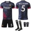 Uniforme de Entrenamiento de Fútbol 2425 Real Madrid Patrón de Dragón Edición Conmemorativa Especial Negro y Rojo Nueva Fuente No. 9 Mbappé 7 Vinicius