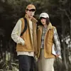 Chaleco para Hombre 2025 Otoño e Invierno Nuevo Medio Terciopelo de Cordero Chaleco Exterior Chaqueta de Invierno Terciopelo Cálido Solapa Comercio Exterior