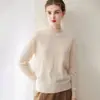 Suéter de cachemira para mujer de cuello medio alto, prêt-à-porter de primera línea, jersey de punto 100% cachemira pura, capa interior de alta gama