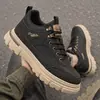 Botas Martin Casuales de Trabajo de Suela Gruesa de Estilo Británico para Hombre, Otoño Invierno, Nuevas, de Caña Baja, para Exteriores, Viajes al Trabajo, Zapatos de Moda para Hombre