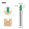 Fresa de Acero de Tungsteno de Fondo Redondo para Recorte, Ranurado de Tablero de Aluminio-Plástico, Broca para Router de Carpintería para Bordes de Pared Integrados
