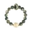 Moda nacional estilo étnico intemperie tallado de Bodhi mantra de seis palabras cuentas de la suerte diseño de nicho círculo único pulsera sacude-leones para hombres y mujeres