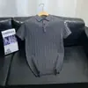 Camisa polo, camisa de punto, camiseta de manga corta para hombre, con cuello camisero, tejido de trenzas, bordado de caballo, estilo old money, verano, venta al por mayor de fábrica transfronteriza