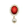 Colgante de perla con incrustaciones interiores de 13 x 18 mm con hebilla de diamante, pulsera, accesorios para el cabello, cadena colgante, accesorios de joyería DIY