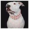 Colar de animais de estimação fofo, multicamadas, com pérolas rosa, para cães, joias transfronteiriças europeias e americanas