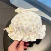 Gorro de bebé primavera y verano fino lindo sombrero de princesa sombrero solar ajustable protección solar para bebé sombrero de sol sombrero de encaje verano
