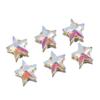 Taladro de garra de proteína de estrella de cinco puntas de 10 mm con orificio para coser a mano, taladro de vidrio con forma de corazón de melocotón, materiales para ropa hechos a mano