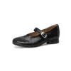 Zapatos Mary Jane de piel de oveja ultraligeros, ultrasuaves y con suela silenciosa para ir al trabajo, puntera redonda, tacón bajo grueso, hebilla de piel genuina, para mujer, otoño 2026