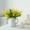 Flores de Felpa Simuladas de Acacia de Venta Caliente Transfronteriza, Flores Artificiales, Adornos de Decoración para el Hogar y Bodas, Flores Simuladas de Alta Gama al por Mayor
