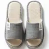 Chinelos de linho, com sola macia, silenciosos, respiráveis, absorventes de suor, adequados para uso doméstico na primavera e no verão, chinelos de algodão e linho para receber convidados, chinelos antiderrapantes