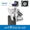 Lupa 60x com Luz LED Lâmpada de Inspeção de Cédulas Clipe para Celular Microscópio de Foto Lupa 9882W Portátil