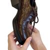 Lan Gui~2026 Otoño Retro Británico Punta Redonda Con Cordones Mocasines Versátiles Para Viajar Tacón Grueso Zapatos de Cuero para Mujer