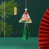 Bolsa de la Suerte de Tamal de Arroz con Estampado de Emoji del Festival del Bote del Dragón, Saquito Triangular de Tamal de Arroz de la Suerte, Bolsa Aromática de Tamal de Arroz con Ajenjo, Colgante de Regalo para Evento Festivo