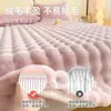 Cobertor de Cama Pelúcia Pelo de Coelho Espesso de Inverno Conjunto de Três Peças Casa Antiderrapante Lençol de Cama Plus Veludo Tatami Lençol de Cama Aquecido Cobertor de Colchão