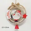 Decoraciones Navideñas Transfronterizas, Cascabeles Redondos, Colgantes para Puerta, Colgantes de Madera, Adornos Colgantes, Regalos, Etiquetas Lindas de Dibujos Animados