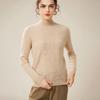 Outono e inverno novo 100 pura montanha cashmere suéter feminino meia-gola jacquard pulôver suéter solto casual camisa de malha