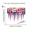 Flores Acompanhando Adesivos para Vaso Sanitário de Banheiro Coelho da Páscoa Banheiro Quarto Adesivos Decorativos Impermeáveis de PVC Autoadesivos