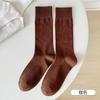Calcetines de pila para mujer, otoño e invierno, antibolitas, absorbentes del sudor, de algodón, transpirables, de primavera, estilo retro, de color sólido, mocasines